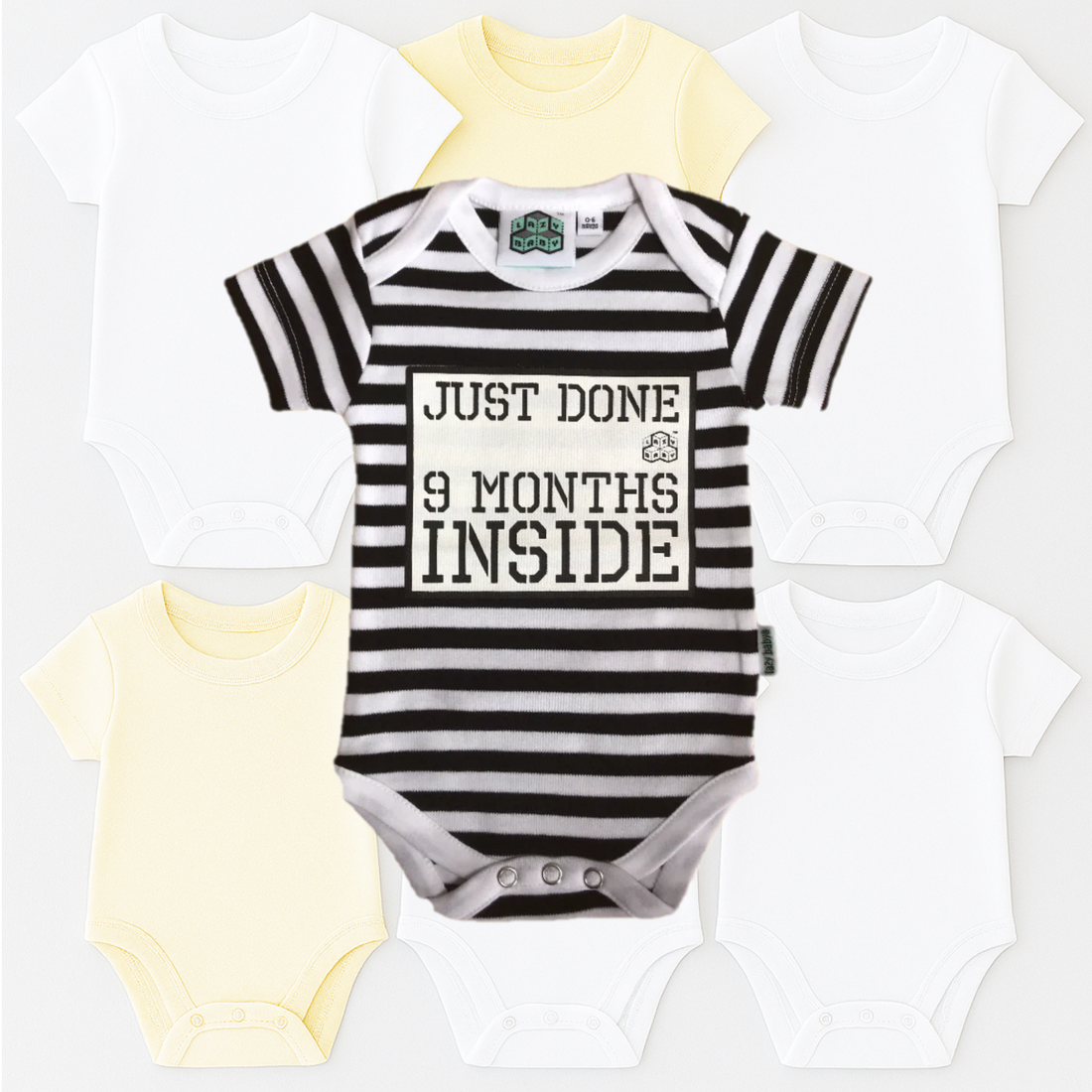 Just Done 9 Months Inside Funny Baby Bodysuit