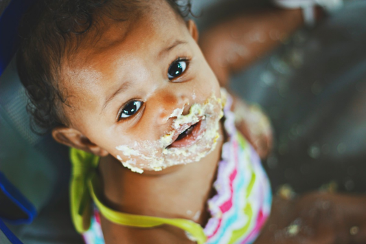 Baby with messy face 