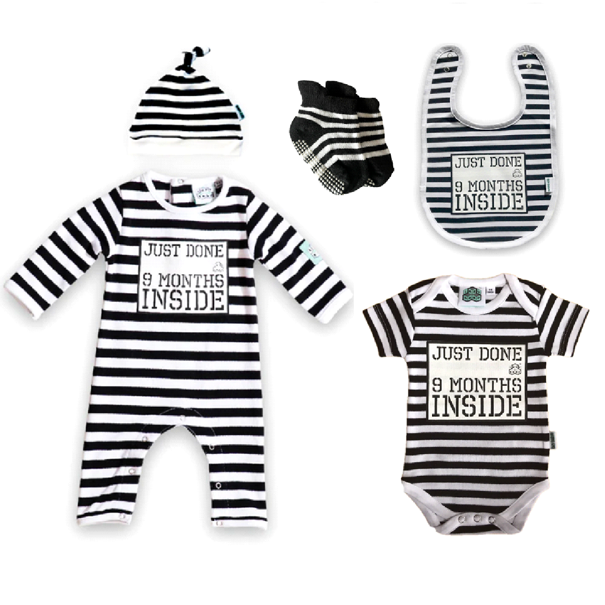 Newborn Baby Layette Gift Set Unisex 5 Piece Clothing Bundle