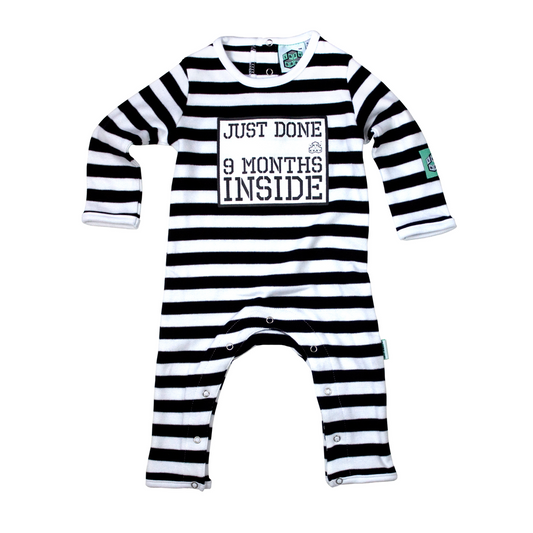 Just Done 9 Months Inside® New Born Baby Grow- Baby Shower Gift - Coming Home Outfit  by Lazy Baby®